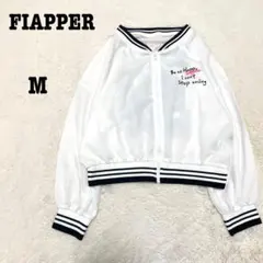 FIAPPER シアー 透け感 ブルゾン バックプリント スカジャン風 羽織りのサムネイル