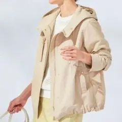 美品！大きいサイズ 23区 ライトタッサーフーデットジャケット(自由区ICB組曲