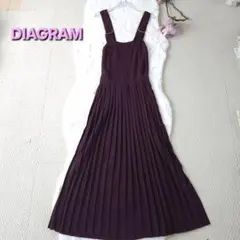 DAIGRAM プリーツジャンパースカート パープル 36サイズのサムネイル