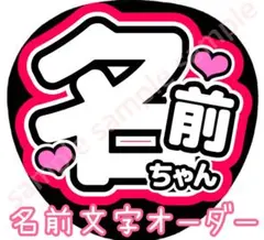 【名前文字オーダー】　赤　ファンサうちわ　c