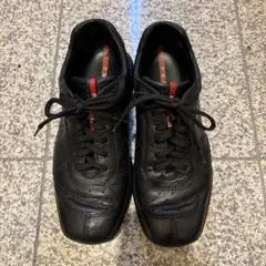 PRADA プラダ レザー スニーカー ブラック 6のサムネイル