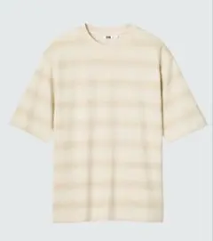 【新品未使用】ユニクロU エアリズムコットンオーバーサイズ ボーダーTシャツ