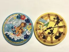 ディズニー ビスケット 刺繍缶バッジ スティッチ　ティンカーベル　ピーターパン