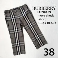 極美品・38✨バーバリー ロンドン ノバチェック ストレッチ ハーフパンツ