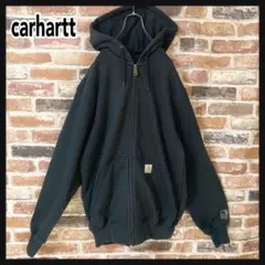 《人気》　カーハート　carhartt ジップアップパーカー　ネイビー　S