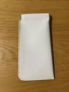 アイボリー合成皮革 メガネケース