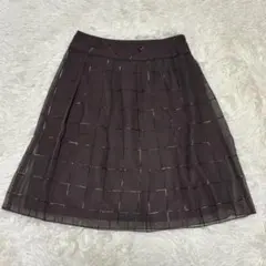 ReFLEcT リフレクト チェック Aライン 白柄 スカート【B-23】