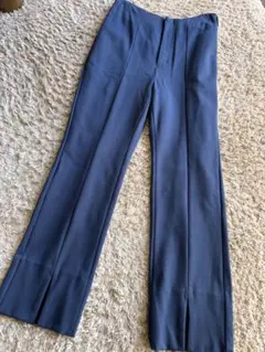 NIKO AND‥ ポンチスリットフレアパンツ　ダークブルー