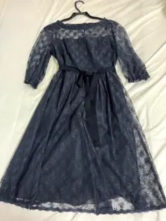 ユニバーバルミューズ　ネイビー レース ワンピース