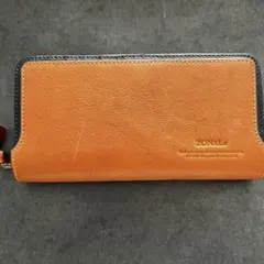 ZONALe 長財布 ブラウン×ブラック バイカラー