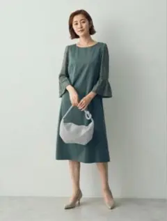 【1回のみ使用/クリーニング済】イェッカ ヴェッカ　ベルスリーブドレス