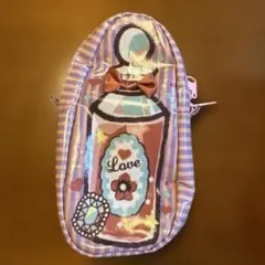 SWIMMER ポーチ 香水瓶モチーフ パープル ペンケース