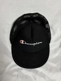 【古着】Champion ブラック メッシュキャップ