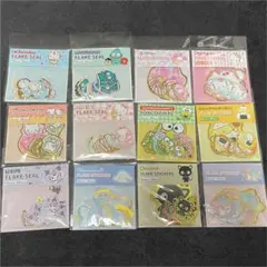 フレークシール　サンリオ・ドラえもん 12点