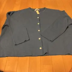 Vネックカーディガン　ブルーグリーン