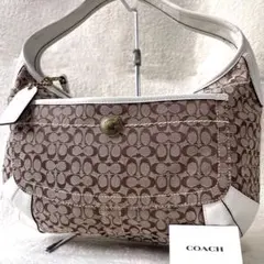 【美品】 コーチ ハンドバッグ ホーボー シグネチャー チャーム 肩掛け