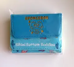 スポンジ・ボブ 三つ折り財布 ミニウォレット 水色　ビキニボトムバディーズ
