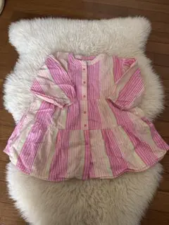 BREEZE ピンクストライプシャツ 90