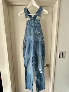 GAP ダメージ加工 デニム オーバーオール XS