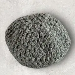 ベレー帽 帽子 レディース 編み込みニット (グレー系)