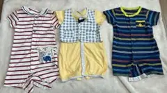 petit main ロンパース 男の子　３つセット　50〜80 匿名配送