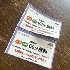 スイング碑文谷ゴルフ練習場　チケット2枚セット6月30日までのサムネイル
