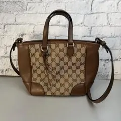 【最終処分SALE】GUCCI キャンバス 2WAYハンドバッグ A-9508