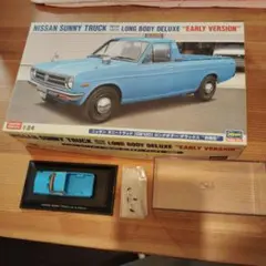 ハセガワ サニートラック +EBBRO ミニカー（※ジャンク）+ガチャガチャのサムネイル