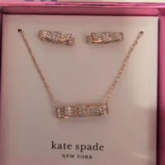 きいちご様専用kate spade リボンデザイン ネックレスピアスセット