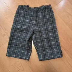チェック柄ショートパンツ（グレー系）