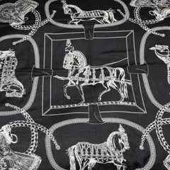 大判ストール　ブラック系