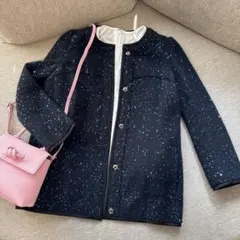 drawer(ドゥロワー) スパンコールツイードコート