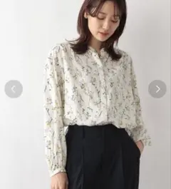 GLOBAL WORK さらさらリラックスプリントブラウス