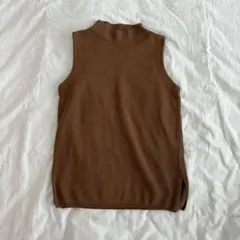 BEAMS HEART ノースリーブニット ブラウン