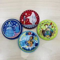ディズニー 刺繍缶バッジ 4種セット