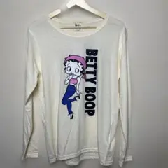 BETTY BOOP ベティー ブープ 長袖カットソー ホワイト L
