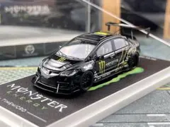 TM 1/64 ホンダ シビック LBWK ブラックMonster Energy