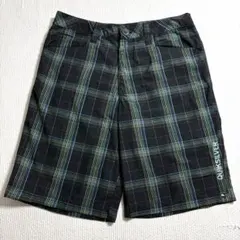 QUIKSILVER◇チェック　ハーフパンツ　ブラック　30　00s　y2kのサムネイル