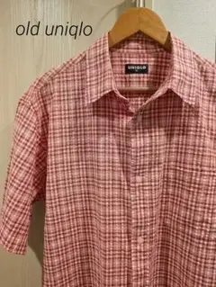 old uniqlo 半袖シャツ メンズXL UNIQLO 古着 黒タグ