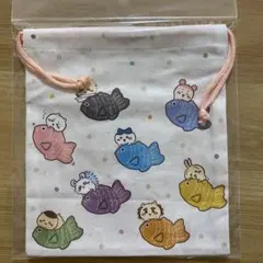 川越限定 鯛だらけなほどよいサイズの巾着 ちいかわ もぐもぐ本舗