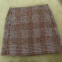 GU チェック柄 タイトスカート L