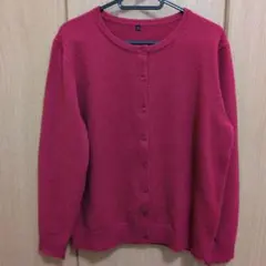 赤いニットカーディガン Lサイズ