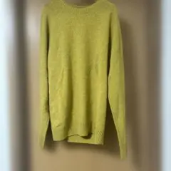 新品未使用タグ付きUNIQLO プレミアムラムウール ニット XL イエロー
