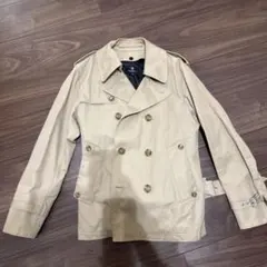 ベージュ トレンチコート ダブルブレスト