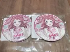 学マス　咲季　グリッター缶バッジ