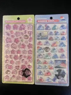 【正規品】ボンボンドロップシール 和柄 富士山・桜セット