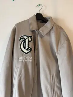 ZARA ザラ フェイクスエード バーシティジャケット 刺繍 XL