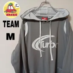 USA古着 TEAM スポーツパーカー　M グレー　ホワイト