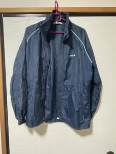 adidasナイロン　ジャケットウィンドブレーカー トレフォイル ネイビー M
