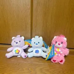 【非売品】ケアベア　ぬいぐるみ　キーホルダー　3個セット　マスコット　非売品